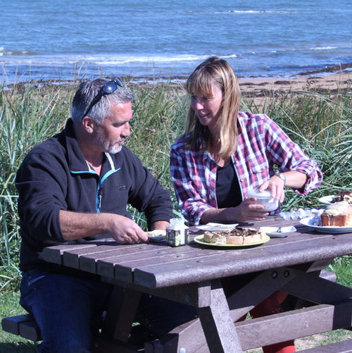 Paul Hollywood meets Fiona Houston of Mara Seaweed on Pies and Puds 2014