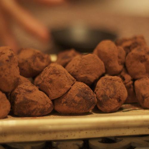 Chocolate truffles made with whisky and Mara Seaweed powder
